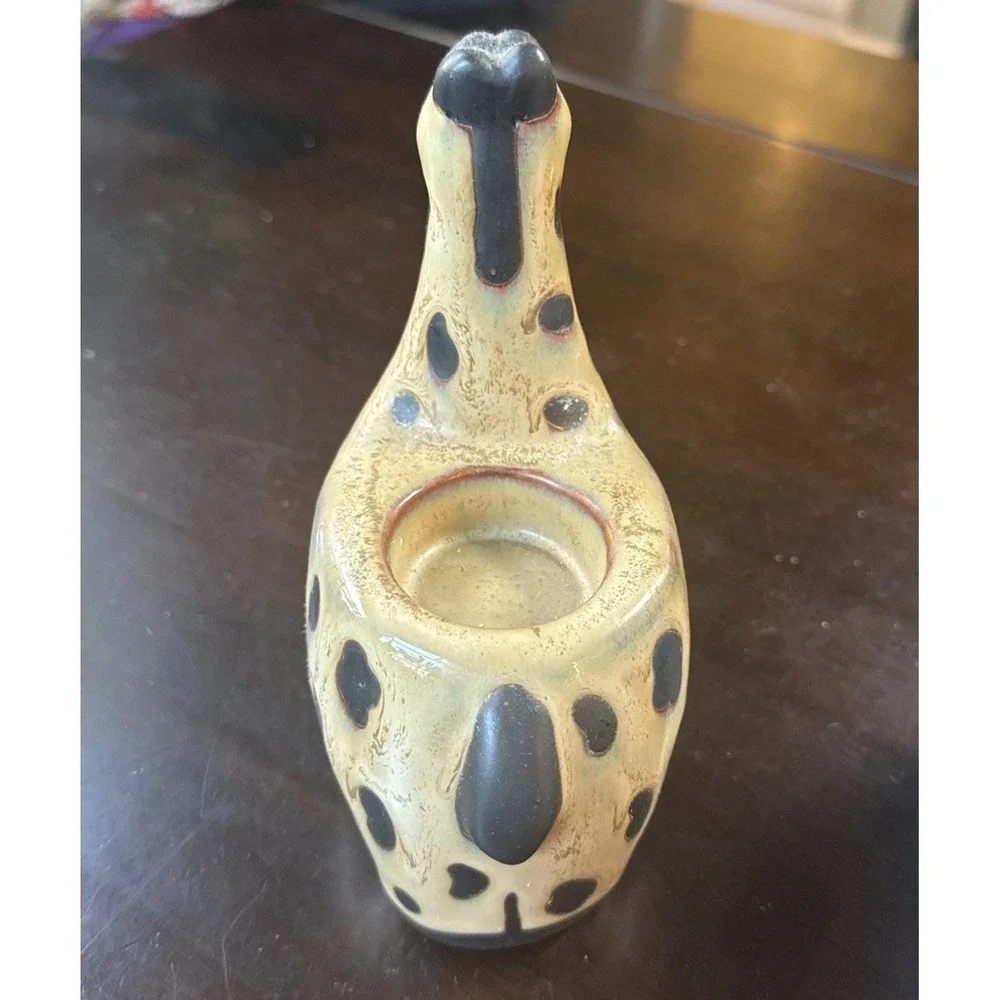 Giraffe Tealight Candle Holder PIER 1 Heavy Glazed Ceramic Jungle Safari 6.5